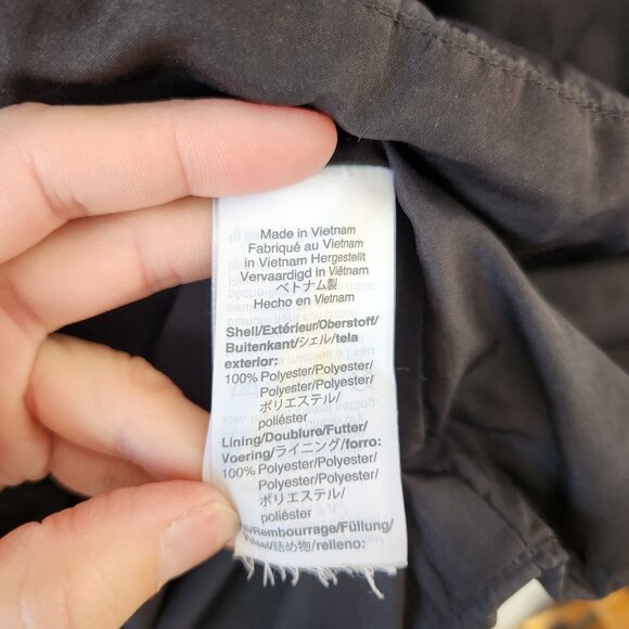 J. Crew Mercantile Black Hooded Puffer Coat Jacket Long Mid-Length Women's S - Picture 7 of 7